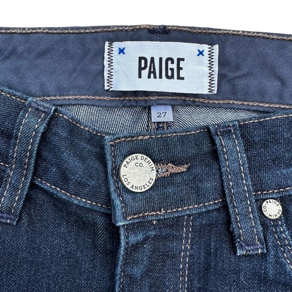 Paige Jeans Skyline Skinny Womens Mid Rise Dark Wash USA Made Stretch Soft 27 - Picture 4 of 9